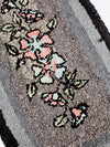 antique hooked rug, 3.5' x 2'