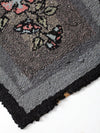 antique hooked rug, 3.5' x 2'
