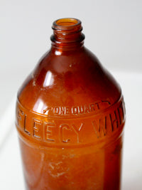 antique brown glass bottles set/3