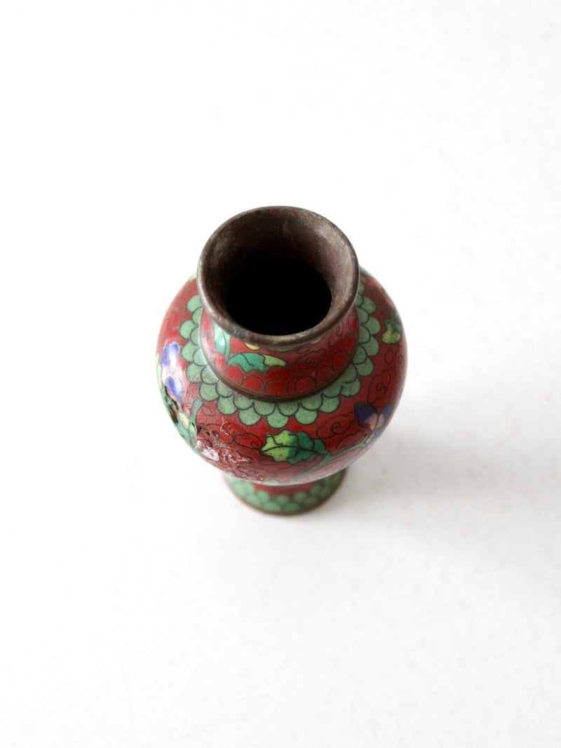 vintage Chinese cloisonné vase
