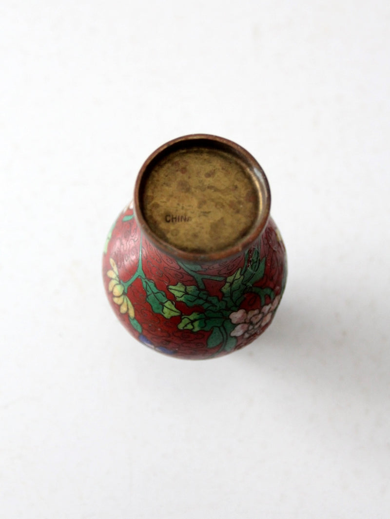 vintage Chinese cloisonné vase