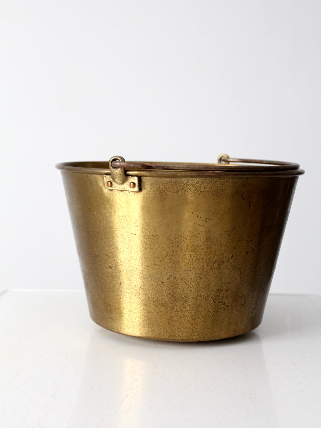 antique Ansonia Brass Company kettle