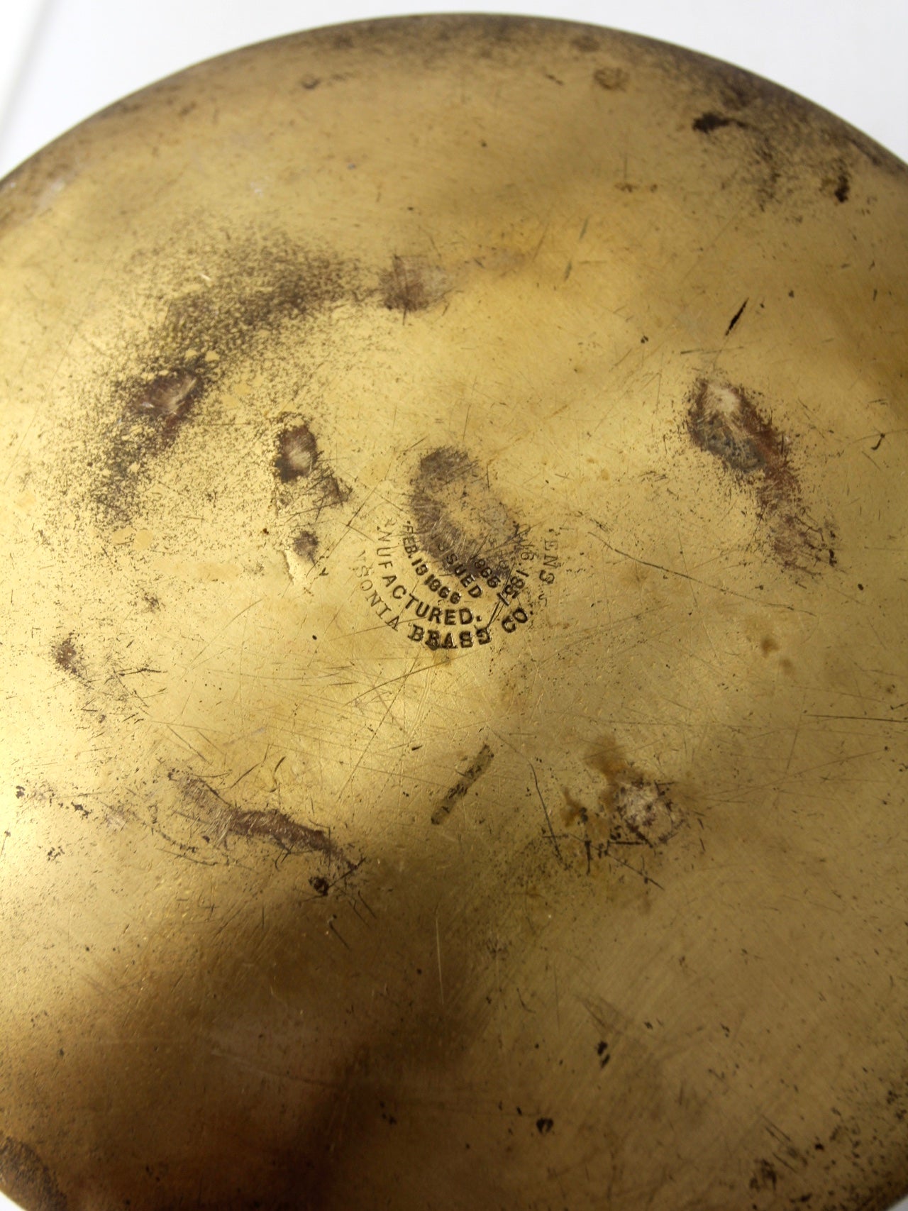 antique Ansonia Brass Company kettle