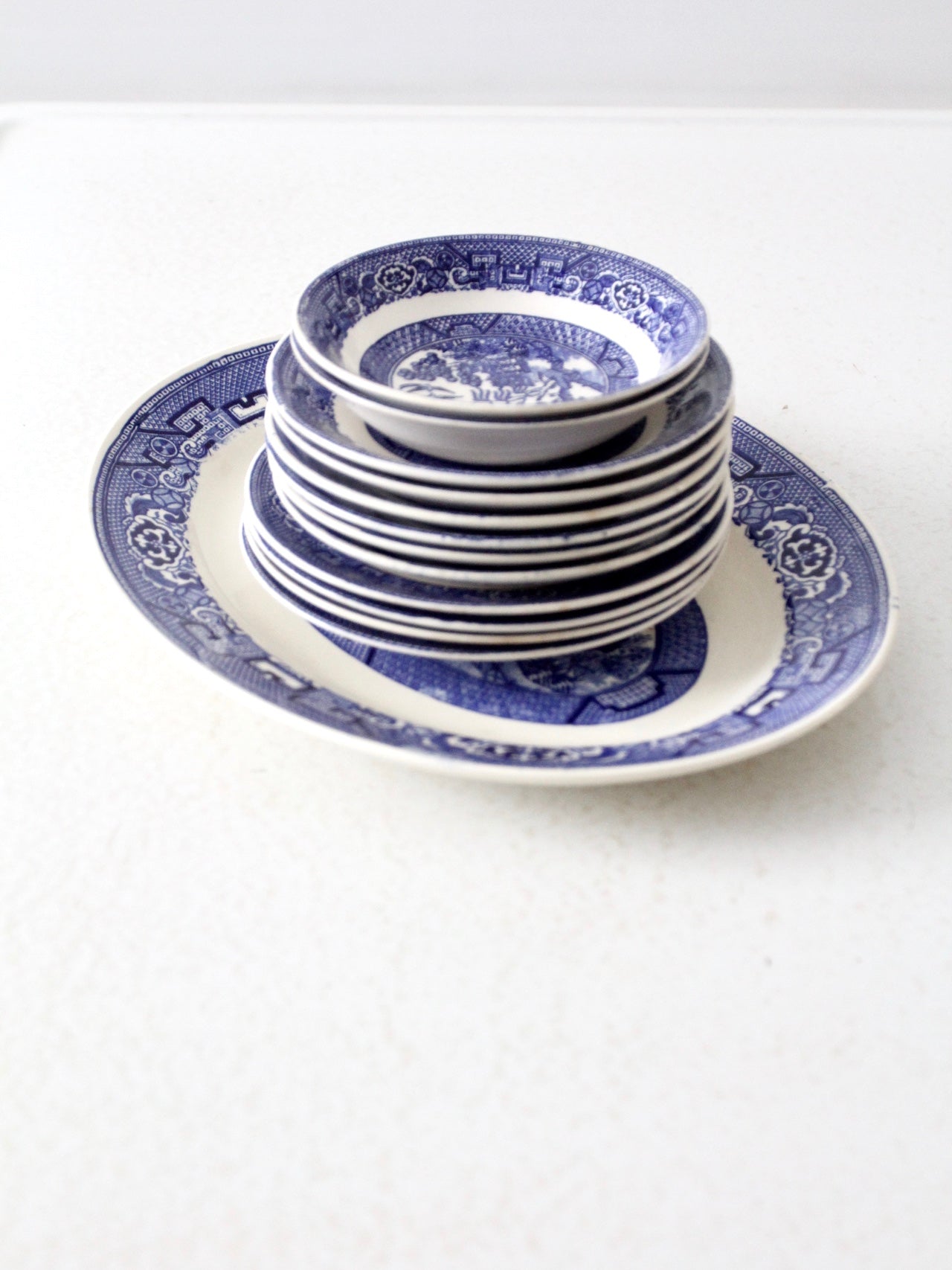 Homer Laughlin Blue Willow Ware set of 13