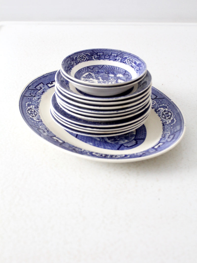 Homer Laughlin Blue Willow Ware set of 13