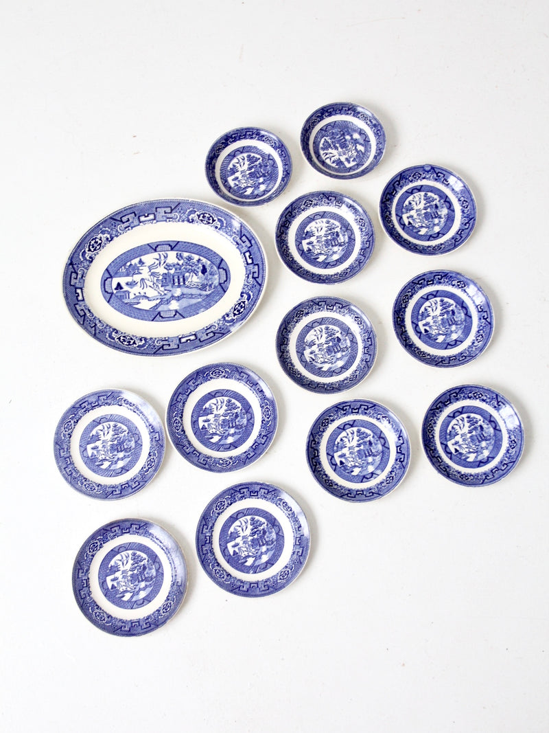 Homer Laughlin Blue Willow Ware set of 13