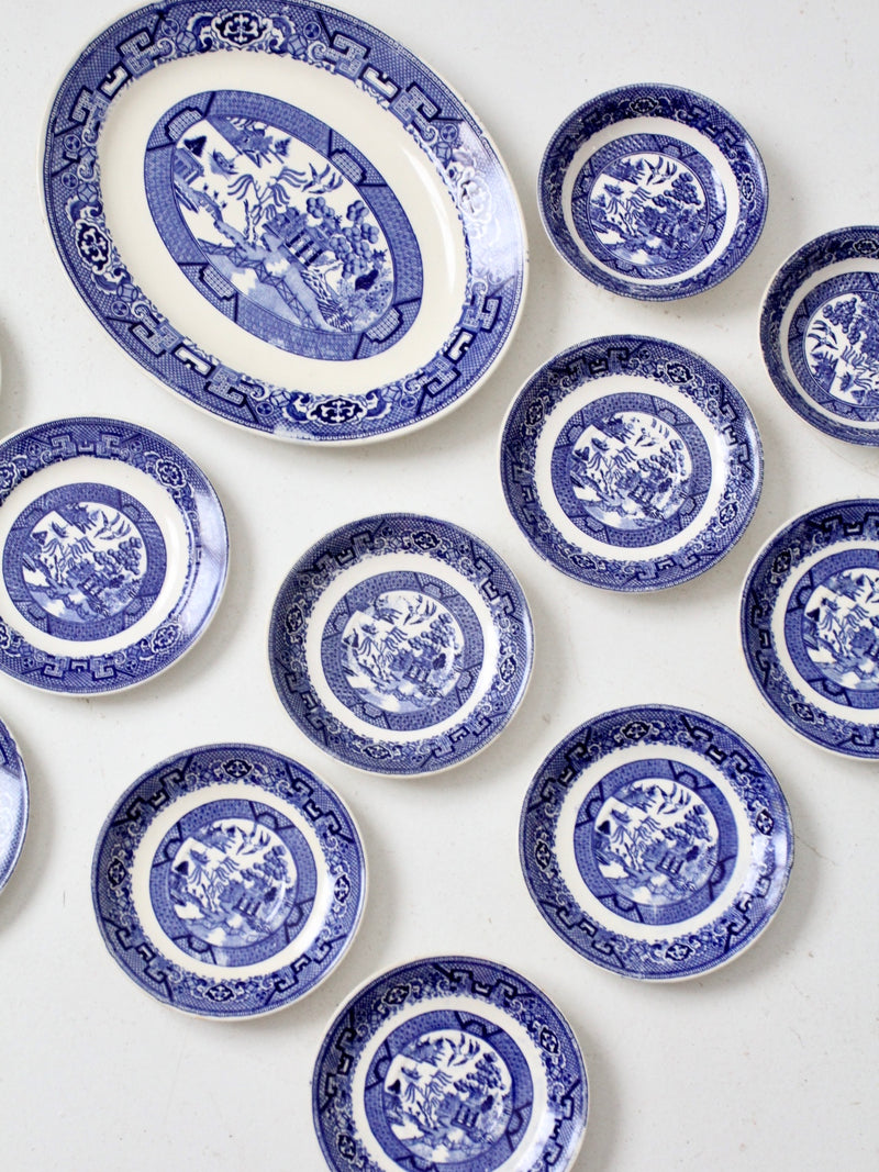 Homer Laughlin Blue Willow Ware set of 13