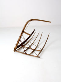 antique grain cradle scythe