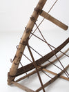 antique grain cradle scythe