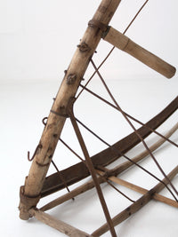 antique grain cradle scythe