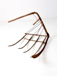 antique grain cradle scythe