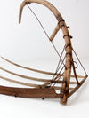 antique grain cradle scythe