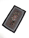 antique hooked rug, 3.5' x 2'