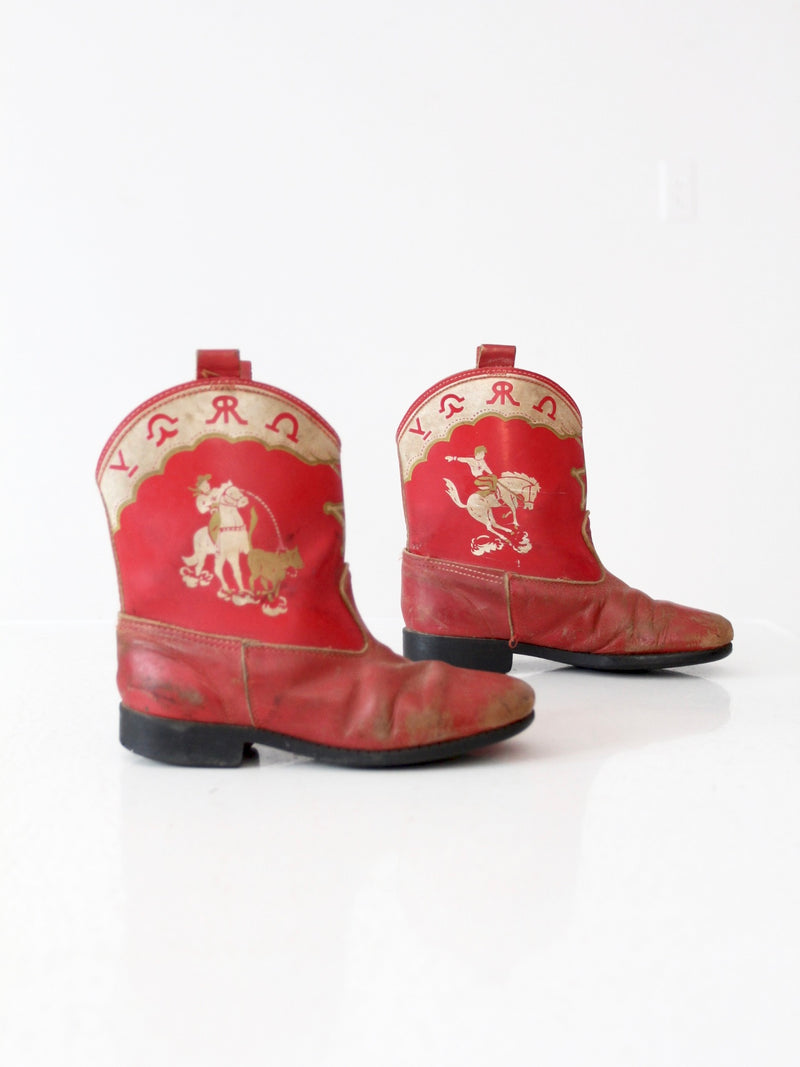 vintage 50s kid's cowboy boots