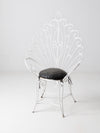 vintage white metal peacock chair