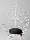 vintage white metal peacock chair