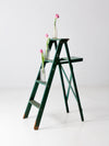 vintage green wood ladder