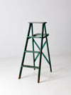 vintage green wood ladder