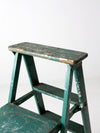 vintage green wood ladder