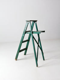 vintage green wood ladder
