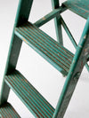 vintage green wood ladder
