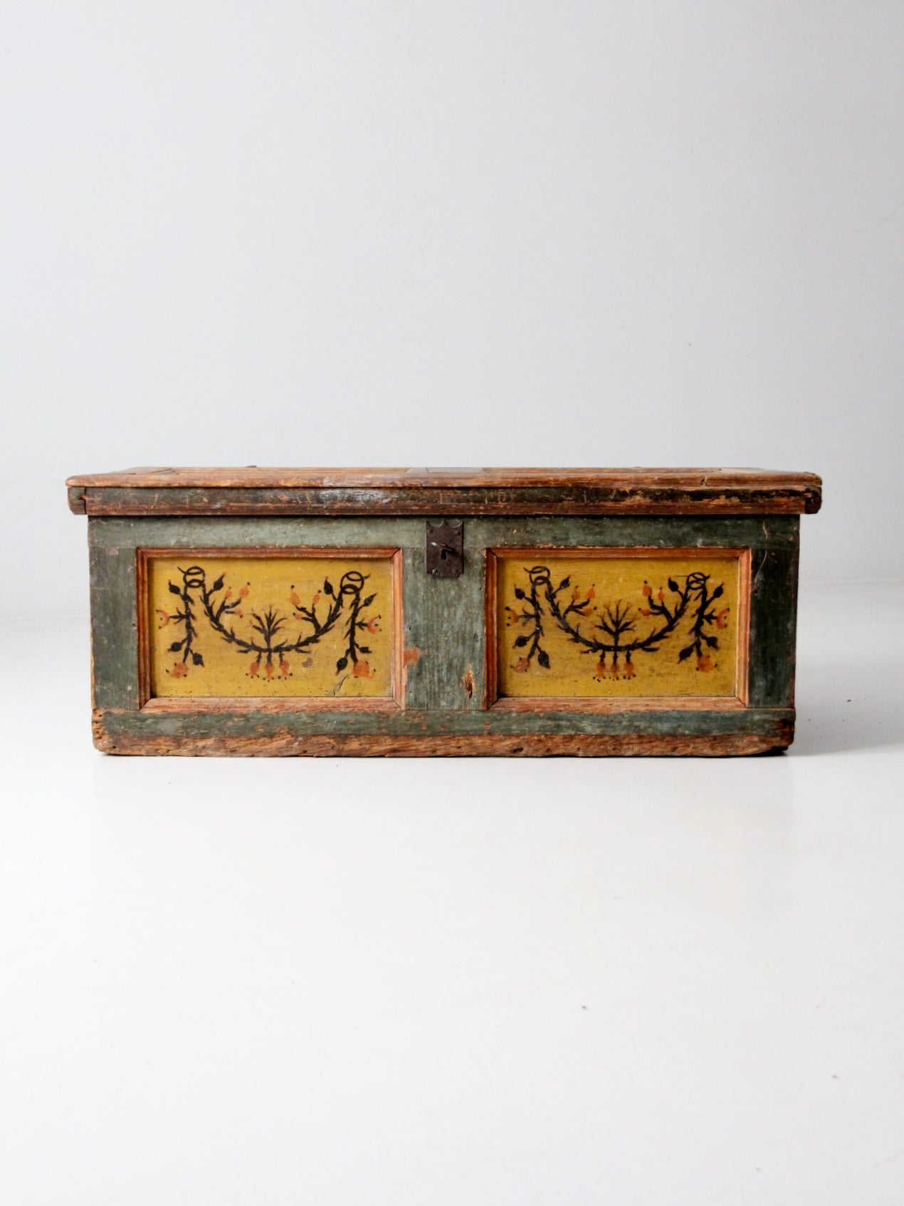 antique painted blanket chest