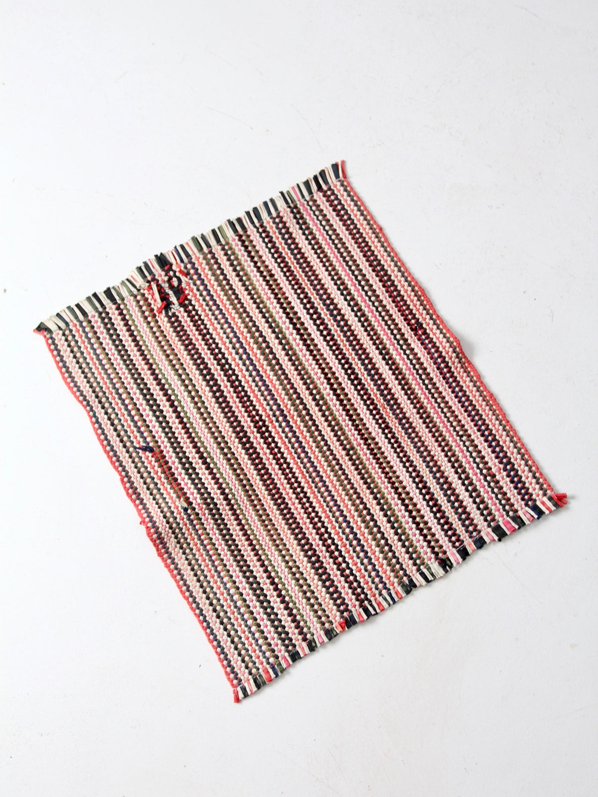 vintage striped rag rug