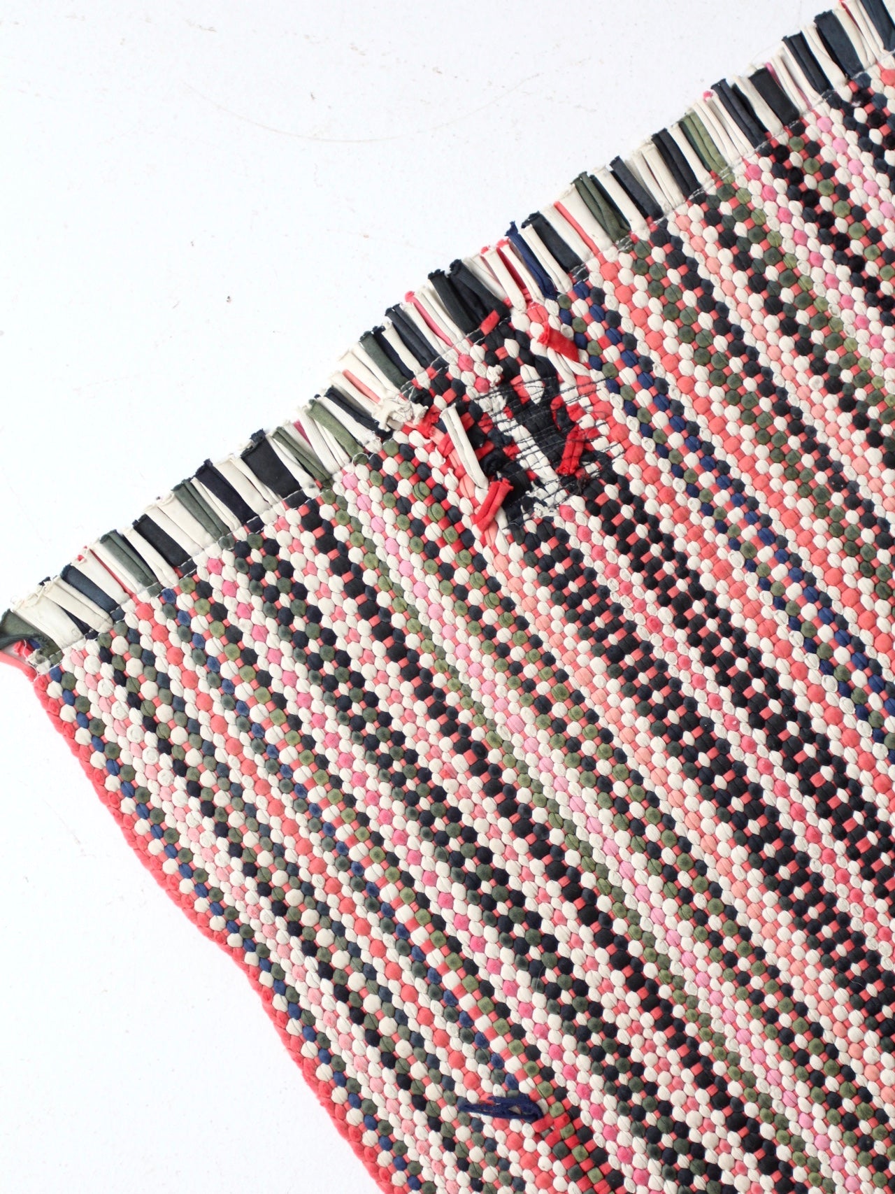 vintage striped rag rug