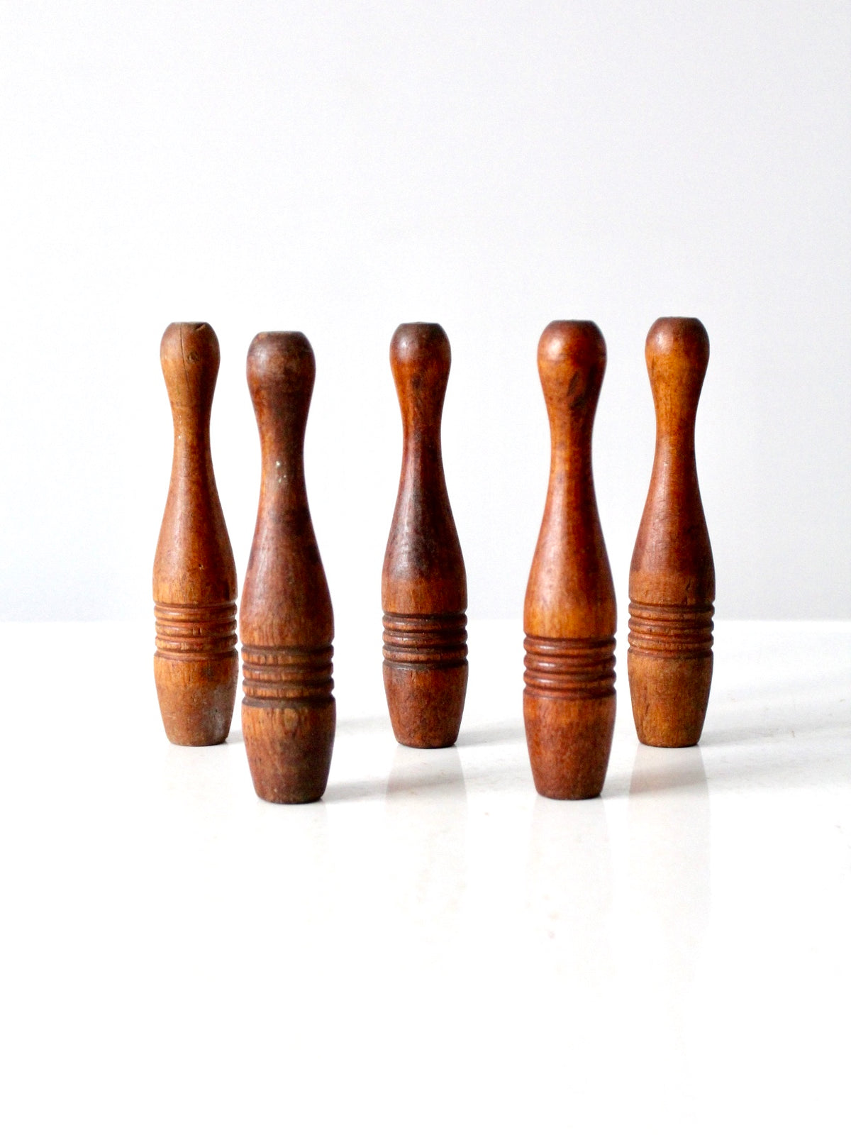 antique wooden skittles