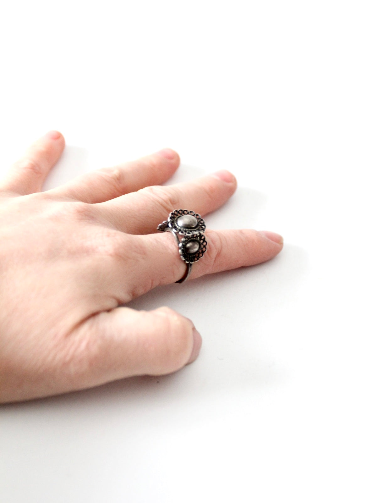 vintage 70s filigree ring