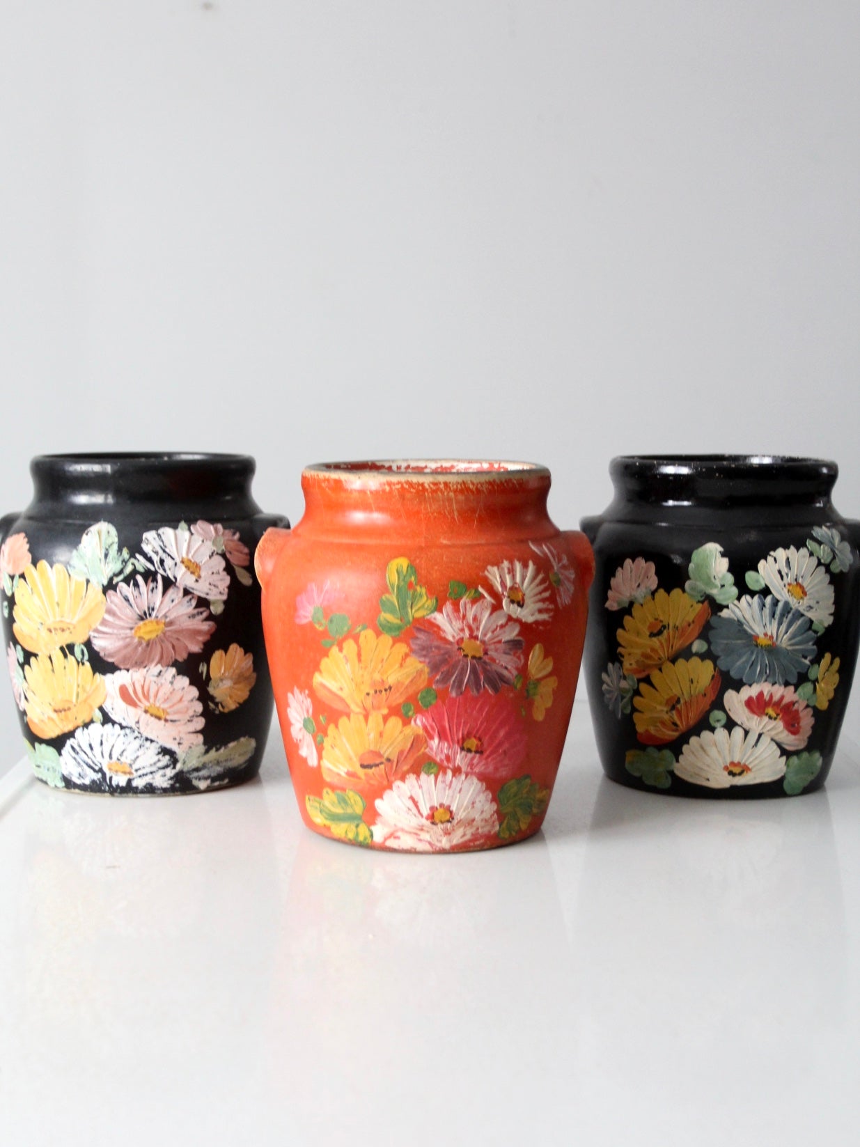 vintage Ransburg pottery cookie jars - set of 3 – 86 Vintage