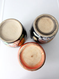 vintage Ransburg pottery cookie jars - set of 3