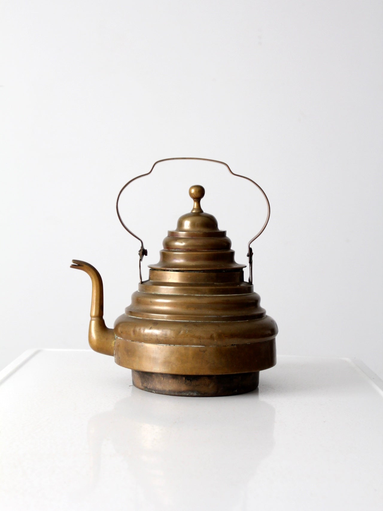 antique brass teapot