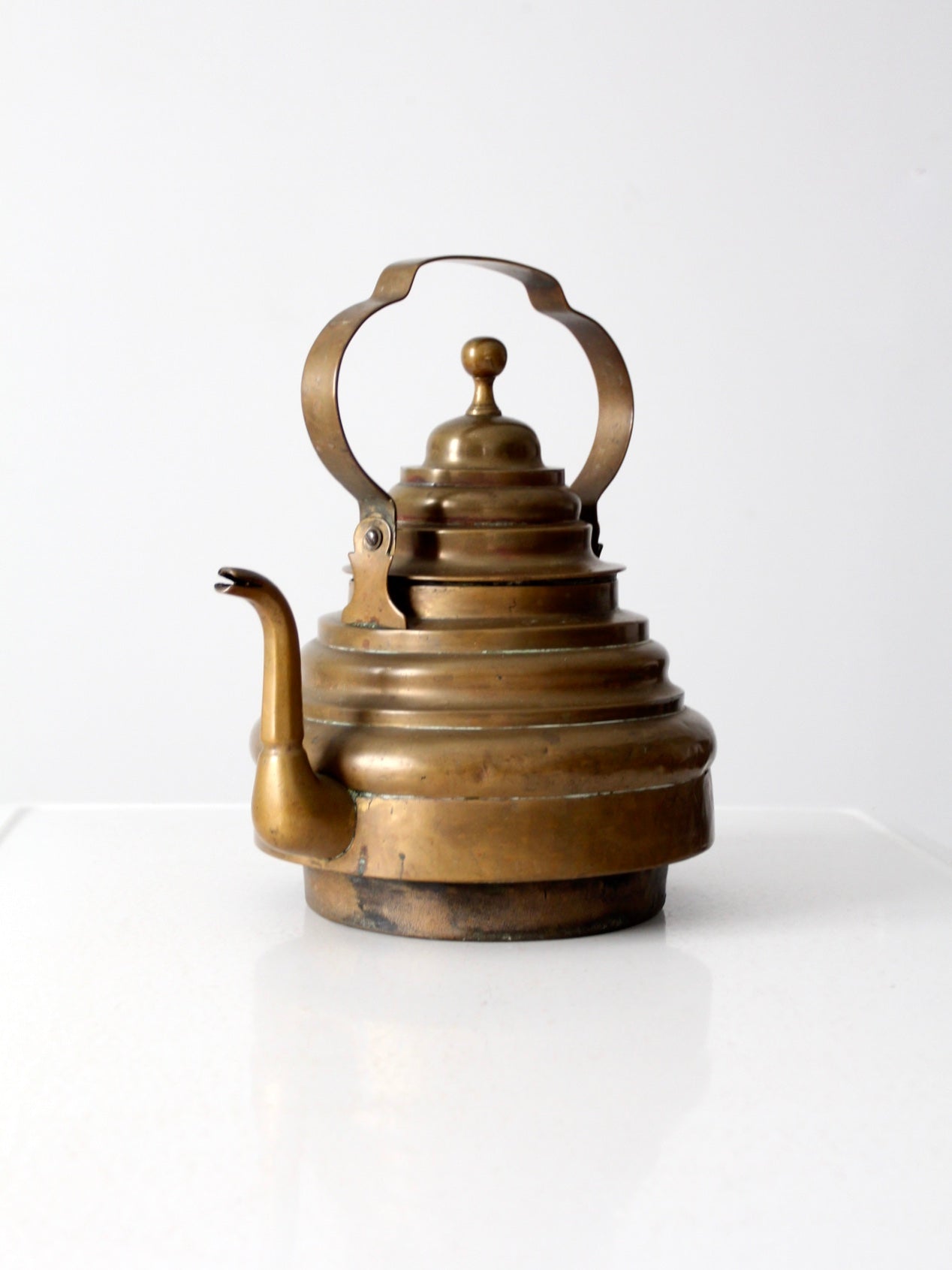 antique brass teapot