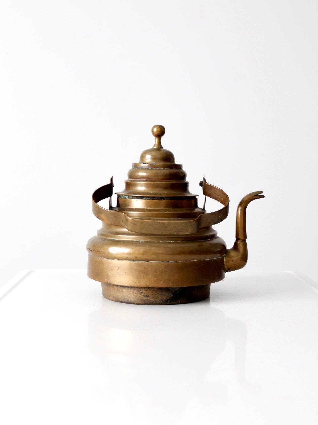 antique brass teapot