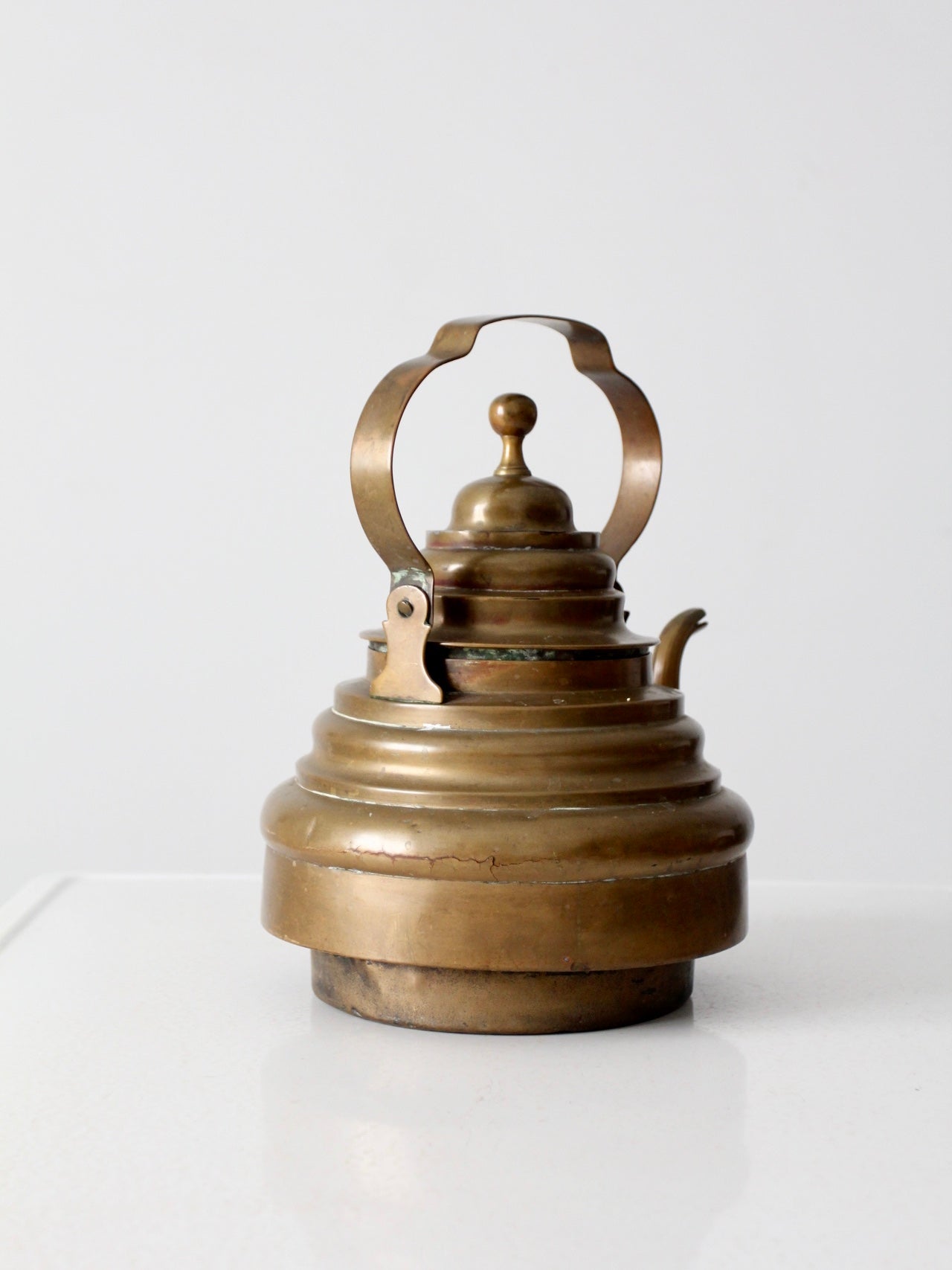 antique brass teapot
