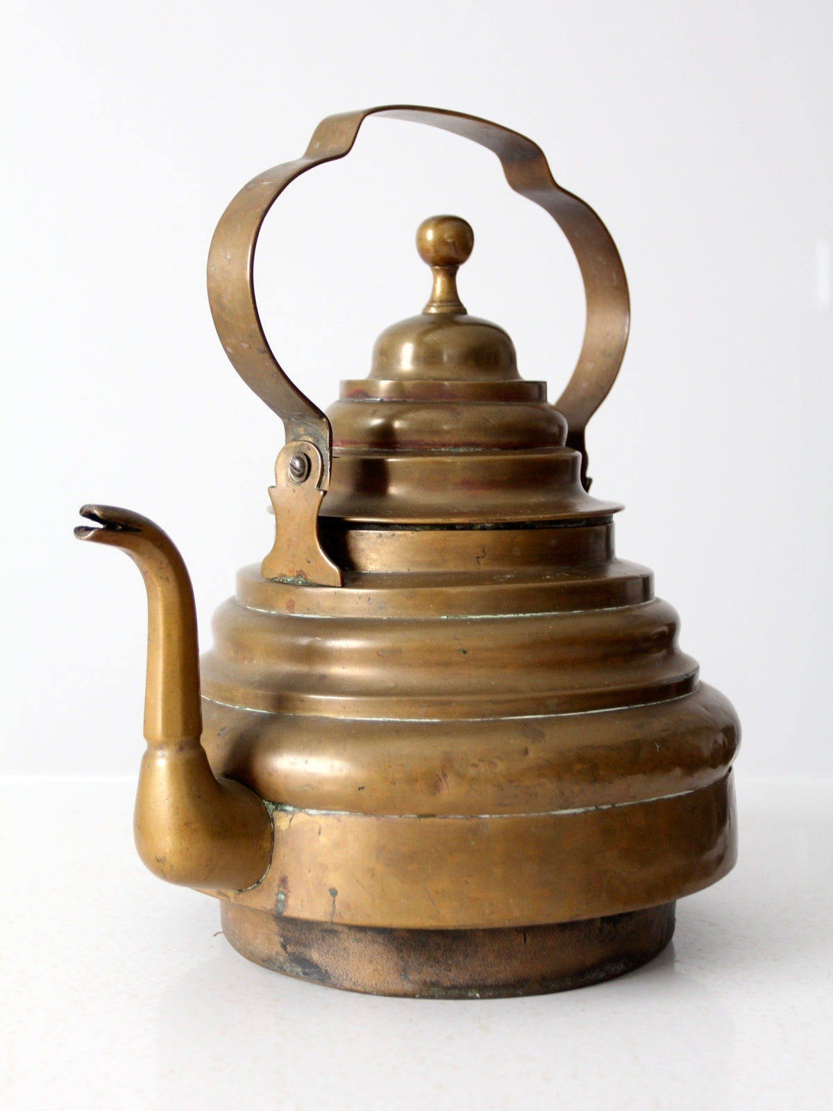 antique brass teapot