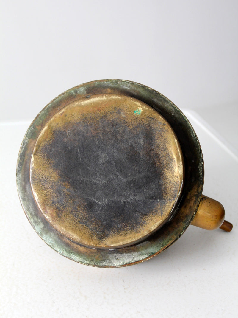 antique brass teapot