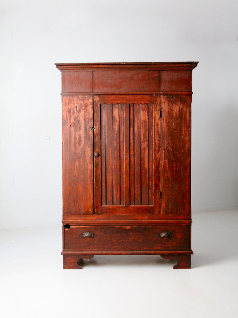 antique beadboard armoire