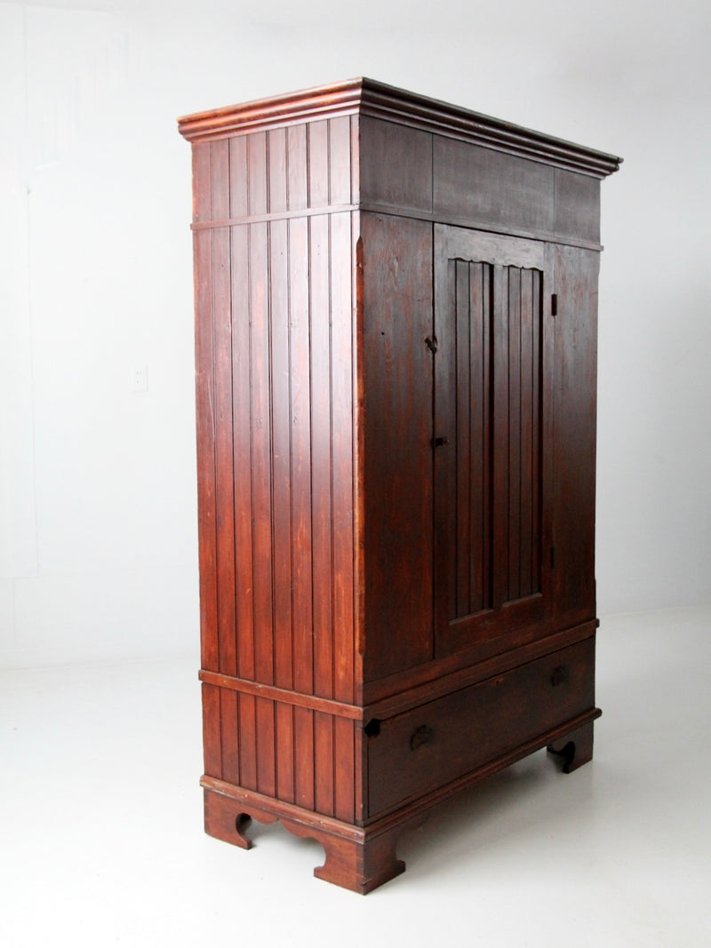 antique beadboard armoire