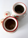 antique stoneware cookie jars pair