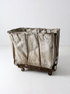 vintage industrial laundry cart