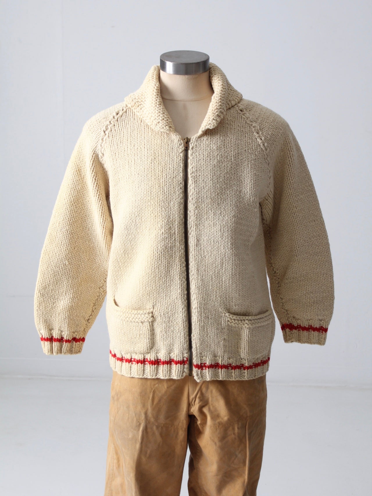 vintage 50s cowichan style sweater