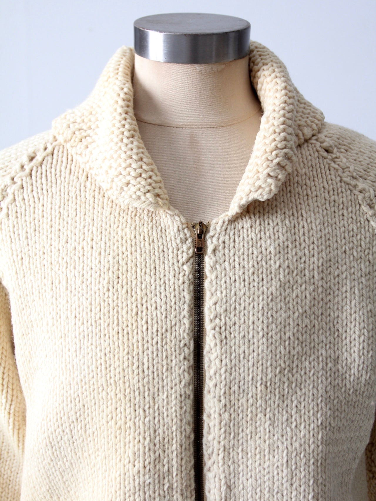 vintage 50s cowichan style sweater