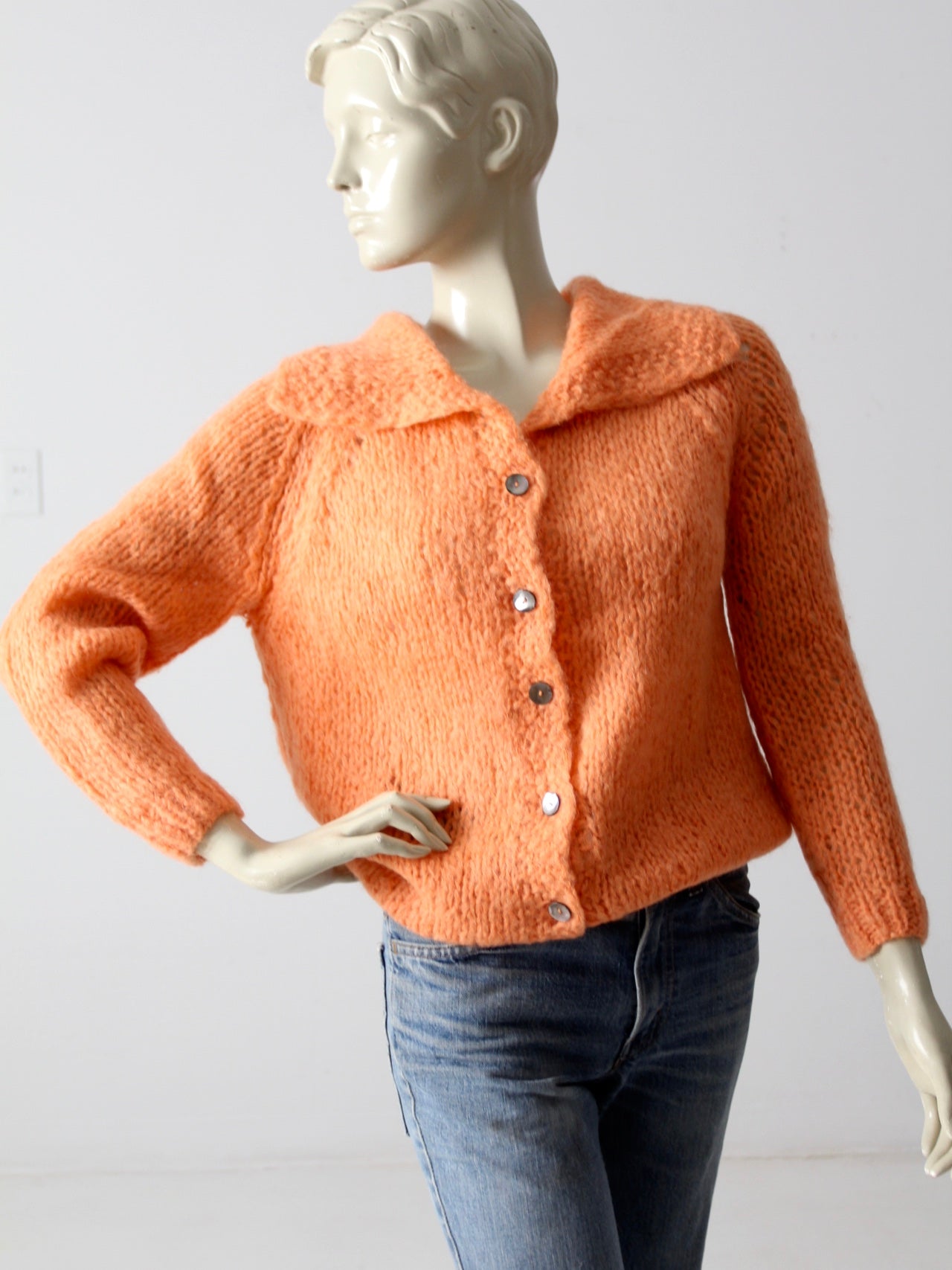 Mohair sweater jacket 80s sales cardigan sweater