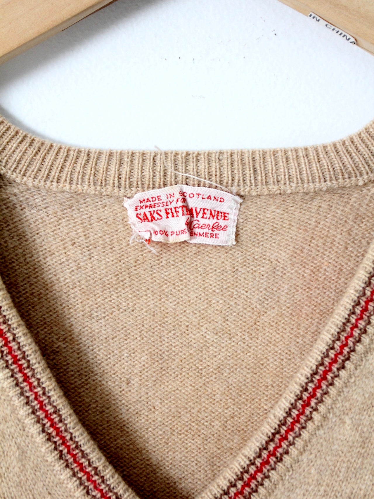 vintage Saks Fifth Avenue cashmere vest