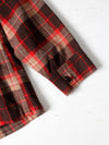 vintage 60s plaid wool shirt