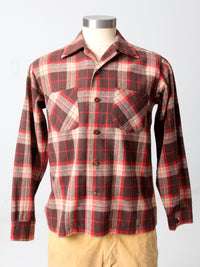 vintage 60s plaid wool shirt