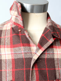vintage 60s plaid wool shirt