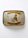 vintage silver cowboy rodeo buckle